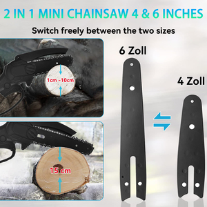 Tronçonneuse électrique sans fil de poche industrielle haute puissance 21V batterie au Lithium 4in/6in barre de guidage scie à chaîne à bois Portable - Product Image 5