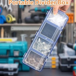 Hộp phân loại vít có nắp, 4 ngăn, hộp công cụ, ngăn, phân loại container, hộp công cụ vít - Product Image 6