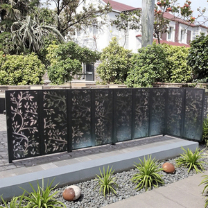 Clôture de <span class=keywords><strong>jardin</strong></span> en métal découpé au laser décorative, balustrades de cour avant, rampes, design élégant, clôture de villa, treillis, modélisation 3D - Product Image 5