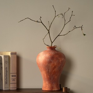 Vase en céramique rustique MSH Wabi-Sabi, style antique, pour décoration florale séchée d'hôtels et maisons d'hôtes - Product Image 5