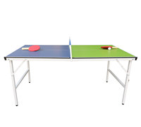 Ensemble de jeu de tennis pliable portable de haute qualité pour l'intérieur et l'extérieur, table de tennis durable pour les jeux en famille