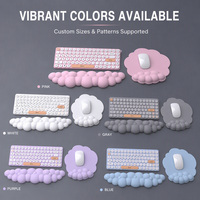 Ensemble de souris et repose-poignets ergonomique avec logo personnalisé, tapis de bureau esthétique en mousse à mémoire de forme pour le bureau et le gaming, vente en gros