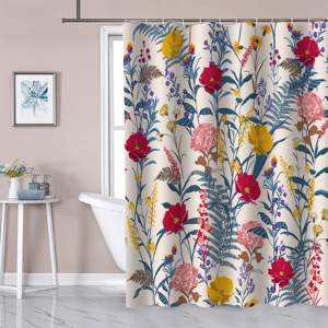 Seni 3D dicetak warna-warni musim semi bunga liar tanaman daun tumbuhan Modern kain poliester tahan air dengan kait plastik - Product Image 6