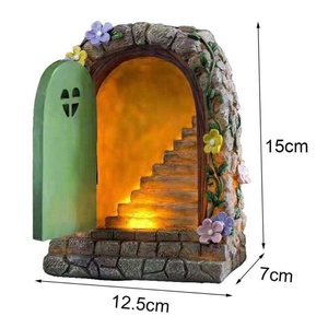 Luz Solar de hadas para puerta, figurita decorativa de árbol de jardín mágico, secreto Pixie, 1 ud. - Product Image 2