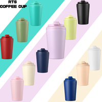 Mug à café en acier inoxydable 350 ml 12 oz, acier inoxydable de qualité alimentaire, double paroi, isolation sous vide, couvercle anti-fuite