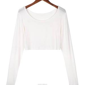 Camisa Elegante de Manga Larga para Mujer, Nueva, para Oficina, Cuello Redondo, Top Básico - Product Image 2