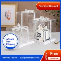 Cajas Transparentes para Pasteles, Cajas Altas para Empacar Pasteles de Cumpleaños, Disponibles en Tamaños de 8 y 10 Pulgadas