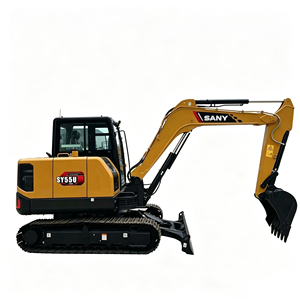 Mini-excavatrice sur chenilles SANY SY55U d'occasion, 5,5 tonnes, 5780 kg, godet de 0,23 m³, moteur Kubota V2607, 36 kW, zéro queue, à vendre - Product Image 1