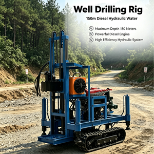 Plataforma <span class=keywords><strong>de</strong></span> Perforación <span class=keywords><strong>de</strong></span> Pozos <span class=keywords><strong>de</strong></span> Agua sobre Orugas HR-150C para Prevención <span class=keywords><strong>de</strong></span> Incendios Forestales, Perforación <span class=keywords><strong>de</strong></span> Tuberías <span class=keywords><strong>de</strong></span> 50/60 mm, Peso <span class=keywords><strong>de</strong></span> 900 kg, para Basalto - Product Image 1