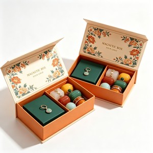 Boîte à bijoux magnétique imprimée de motifs floraux, recyclable, de qualité supérieure, avec logo personnalisé, boîte cadeau en <span class=keywords><strong>carton</strong></span> à rabat <span class=keywords><strong>pour</strong></span> l'<span class=keywords><strong>emballage</strong></span> de bijoux <span class=keywords><strong>pour</strong></span> les petites entreprises - Product Image 2
