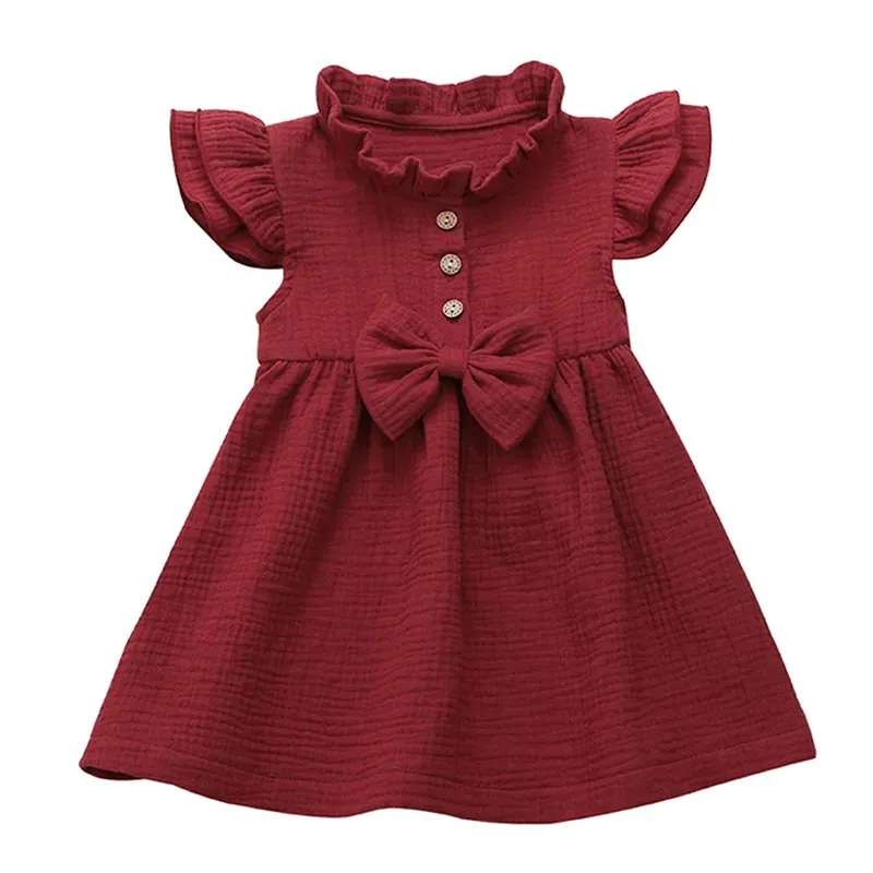 Vestido de algodão macio personalizado para bebê menina bambu viscose verão bebê princesa vestido novo design vestidos de bebê formais 2 anos menina