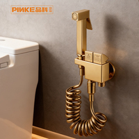 Robinet de bidet mural non électrique de style moderne en acier inoxydable, douchette WC à jet, pulvérisateur de bidet facile à installer pour hôtel