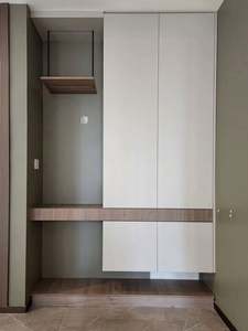 Meuble de salon sur mesure, armoire à chaussures moderne avec miroir, en bois massif, protection de l'environnement pour un usage domestique - Product Image 5