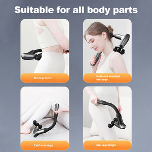 Draagbare rugpijn massageapparaat, hoogwaardige elektrische rug- en nekmassagegun met 5 massagekoppen & 9 snelheidsniveaus - Product Image 4