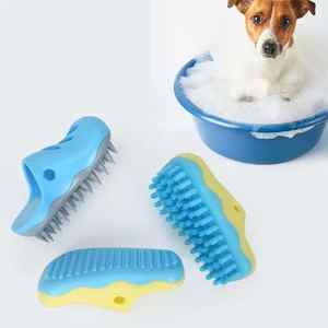 2025 nouveau gros brosse de bain pour animaux de compagnie Tpr trou chaussures brosse de bain chat toilettage Massage brosse de bain pour chats chiens - Product Image 1