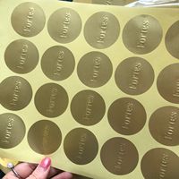 Autocollants Personnalisés en Relief 3D avec Logo, Estampillés à Chaud Or/Argent, Étiquettes Métalliques Or en Relief pour Emballage