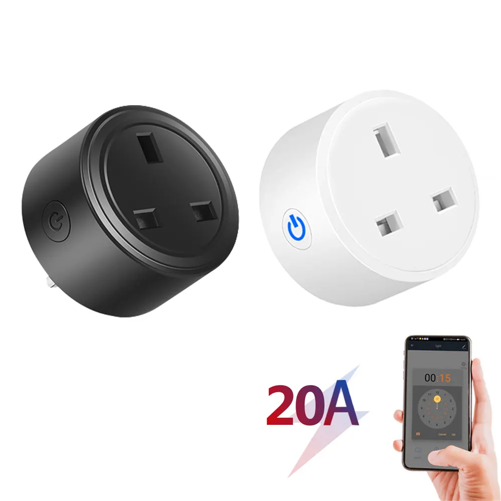 SMATRUL adaptörü İngiltere tak Outlet akıllı ev yaşam APP Google ev Alexa 20A 16A Tuya güç monitör WiFi soket