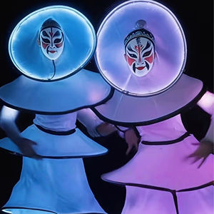 Trajes de Baile para Escenario, Bar, Discoteca, Ópera, Trajes de Zancos Iluminados para Adultos, 100% Poliéster, Año Nuevo, Desfile en el Parque, LED - Product Image 1