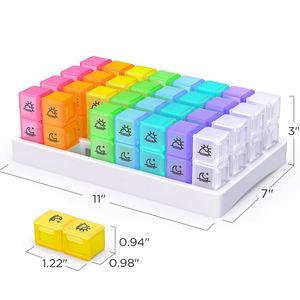 Organizador de Pastillas Mensual en Oferta, 2 Veces al Día, Estuche para Pastillas de 30 Días con 31 Compartimentos Extraíbles AM PM - Product Image 2