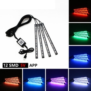 Le crépuscule voiture décoration intérieure lampe d'ambiance de voiture a mené la lumière de bande avec son actif fonction - Product Image 2