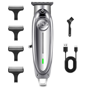 เครื่องตัดผมไฟฟ้าสำหรับผู้ชาย Hatteker HT-6131 แบบชาร์จได้ สีเงิน - Product Image 4