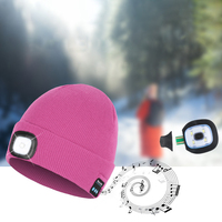 NUEVO DISEÑO Auriculares inalámbricos Gorros de invierno de punto Lámpara de cabeza Gorro musical iluminado Gorro Camo LED Linterna Gorro con luz