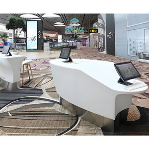 Trắng sân bay tiếp nhận acrylic rắn bề mặt bàn kiểm tra trong truy cập - Product Image 4