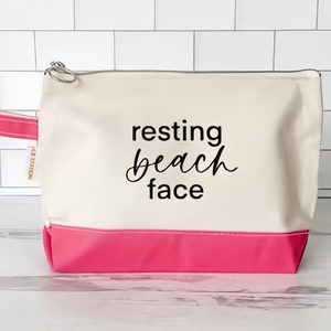 Bolsa de cosméticos de línea de algodón Premium de 8 pulgadas, bolsa de almacenamiento de retazos para mujer, bolsas de maquillaje con estampado de letras para lápiz labial, herramientas cosméticas - Product Image 6