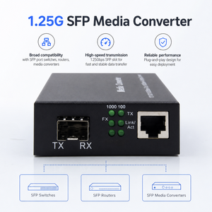 Convertidor <span class=keywords><strong>de</strong></span> <span class=keywords><strong>Medios</strong></span> SFP Gigabit <span class=keywords><strong>de</strong></span> Escritorio SunSoont, Unidad <span class=keywords><strong>de</strong></span> Conversión <span class=keywords><strong>de</strong></span> <span class=keywords><strong>Fibra</strong></span> <span class=keywords><strong>Óptica</strong></span> <span class=keywords><strong>a</strong></span> <span class=keywords><strong>Ethernet</strong></span> RJ45 para Proyectos <span class=keywords><strong>de</strong></span> Extensión <span class=keywords><strong>de</strong></span> Señal <span class=keywords><strong>de</strong></span> Red - Product Image 1