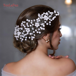 YouLaPan Cerchietto da Sposa con Perle e Cristalli, Accessorio <span class=keywords><strong>per</strong></span> Capelli Argento, Fascia <span class=keywords><strong>per</strong></span> Capelli da Matrimonio, Decorazioni <span class=keywords><strong>per</strong></span> <span class=keywords><strong>Damigelle</strong></span>, <span class=keywords><strong>Accessori</strong></span> <span class=keywords><strong>per</strong></span> Capelli HP795 - Product Image 2