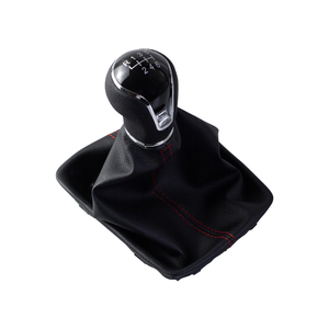 Pommeau de levier de vitesse Offre Spéciale 5 6 vitesses pour <span class=keywords><strong>Seat</strong></span> <span class=keywords><strong>Leon</strong></span> III MK3 2012-2020 pommeau de vitesse de voiture avec couvercle de botte en cuir noir - Product Image 2
