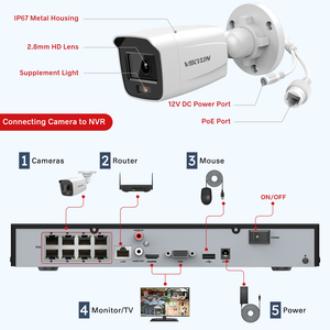 Hik-kết Nối Di Động <span class=keywords><strong>App</strong></span> 2TB Hdd 8ch Poe 4K Nvr 4mp 5mp 8mp Colorvu Bullet Cctv Kit - Product Image 4