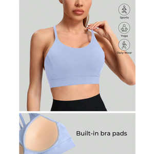 Soutien-gorge de sport pour femme à maintien élevé, dos en Y, imprimé, haut de yoga, taille XS, anti-choc et respirant, pour la course à pied - Product Image 2