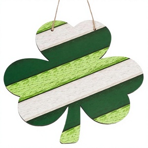 Three Leaf Rustic <b>Wooden</b> Art <b>Sign</b> Wall Decoration Hanging Decoration <b>for</b> Front Door and Wall <b>Home</b> Decor St. Patrick's Day - Product Image 4
