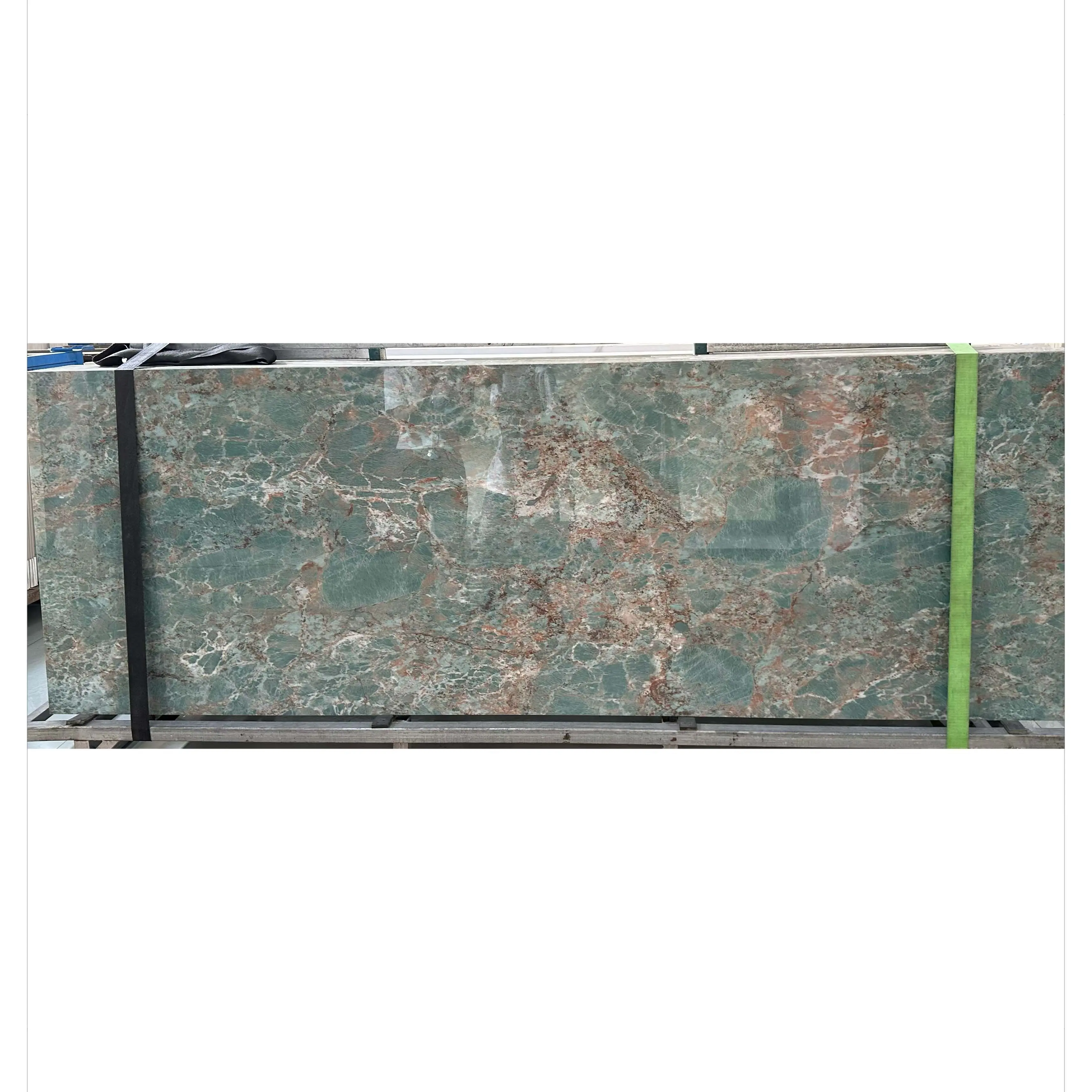 Modern Style Amazon Green Sintered Stone Smooth Surface Slab for Bathroom Decoration Customized Slab for Kitchen Countertops