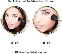 Miroir de maquillage MIXWARES 8 pouces, grossissement 3X/1X, double face, pivotant, mural, pour salle de bain, hôtel, miroir de maquillage pour salle de bain