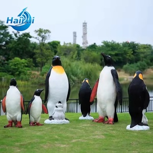 Estatua de Pingüino Emperador / Artesanía en Resina, Escultura de Pingüino Rey Hecha a Mano / Adornos de Pingüino con Temática Oceánica para Fiestas - Product Image 3