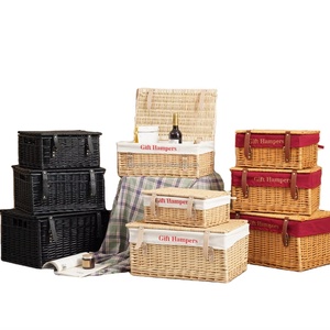 JY S3Hamper scatole di lusso rettangolo Spa <span class=keywords><strong>cesto</strong></span> regalo alla rinfusa vuoto <span class=keywords><strong>cesto</strong></span> di <span class=keywords><strong>vimini</strong></span> fatto di salice personalizzato <span class=keywords><strong>grande</strong></span> scatola regalo - Product Image 2