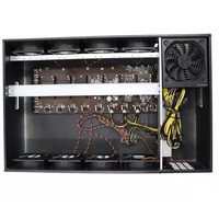 Nouveau boîtier d'ordinateur 8GPU avec 8 ventilateurs, châssis de carte mère entièrement silencieux, alimentation 65 mm, format ATX avec ventilateur 65 mm d'origine
