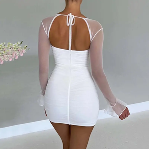 Сексуальное женское модное платье с глубоким V-образным вырезом, летнее повседневное женское платье с высоким разрезом - Product Image 2