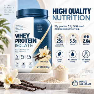 Fabricant OEM ODM de protéines de lactosérum hydrolysées en poudre, isolat végétalien, supplément protéiné à marque privée, formule personnalisée pour le <span class=keywords><strong>sport</strong></span> - Product Image 3