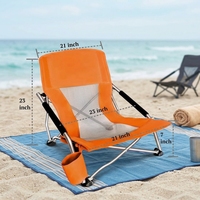 Chaise de camping pliable légère et portable, robuste, pour l'extérieur, avec sac de transport, idéale pour les événements sportifs