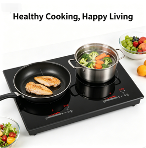 Table de cuisson <span class=keywords><strong>à</strong></span> induction double onduleur 4000W 220V avec commande tactile coulissante, encastrable, minuterie indépendante, verrouillage enfant, en vitrocéramique - Product Image 6