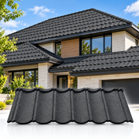 Tuiles de toiture en acier revêtu de pierre Aluzinc durables, isolation thermique, imperméabilisation, pour toiture de villa