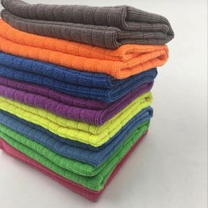 Serviette de vaisselle en fibre ultra fine, tissu d'essuyage multifonctionnel avec miroir en verre, conception de grille, textile de cuisine domestique, nettoyage multiple - Product Image 4