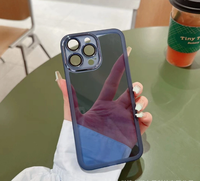 Coque de téléphone antichoc en TPU pour 17/16/15/14/11/12/13 Pro Max/XR/X/XS/7 Plus avec protection d'objectif, style Ins, électroplaquée