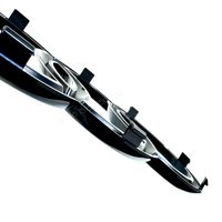 Emblema Adhesivo de 4 Aros de ABS para Capó, Parrilla Delantera y Maletero Trasero de Coche para Audi A3 A4 A5 A6 A7 Q2 Q3 Q5 Q8 TT en Negro