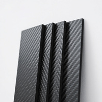 Cadre/pièces en carbone pour drone et UAV RC découpés par CNC, tissage uni et sergé, feuille de fibre de carbone 3k, surface brillante/mate, noir
