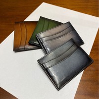 Dompet Kartu Premium Vintage Tanpa Penutup, Bahan Gabus Impor Kelas A, Hasil Poles Tangan, untuk Pria dan Wanita