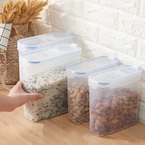 4 peças 4l recipiente de comida bpa, sem bpa, hermético, cereal, armazenamento, recipiente cereal